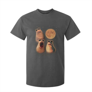 Marcus The Worm Meme T Shirt For Kid Funny Howling At Moon TS14 Dark Heather Print Your Wear
