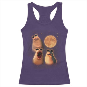Marcus The Worm Meme Racerback Tank Top Funny Howling At Moon TS14 Purple Print Your Wear