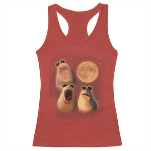 Marcus The Worm Meme Racerback Tank Top Funny Howling At Moon TS14 Red Print Your Wear