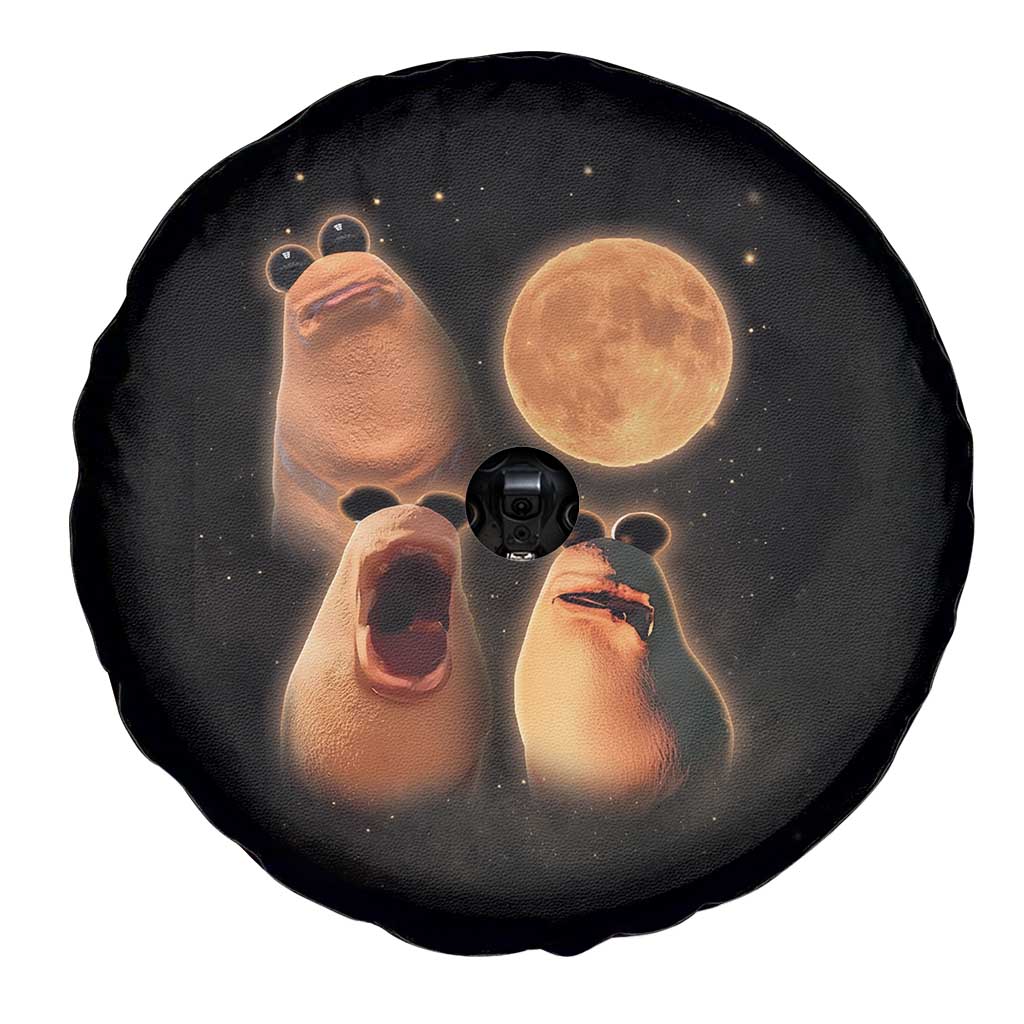 Marcus The Worm Meme Spare Tire Cover Funny Howling At Moon TS14 Print Your Wear