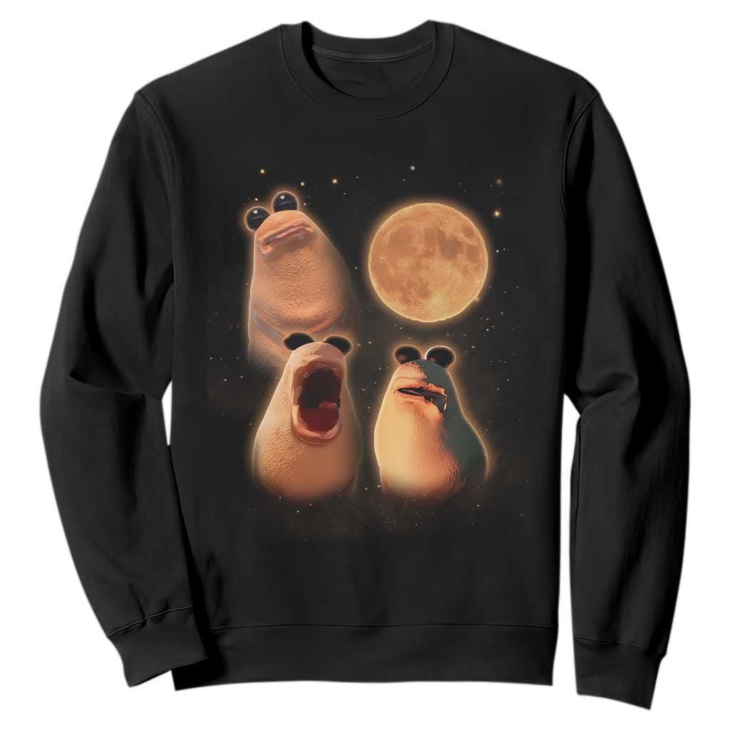 Marcus The Worm Meme Sweatshirt Funny Howling At Moon TS14 Black Print Your Wear