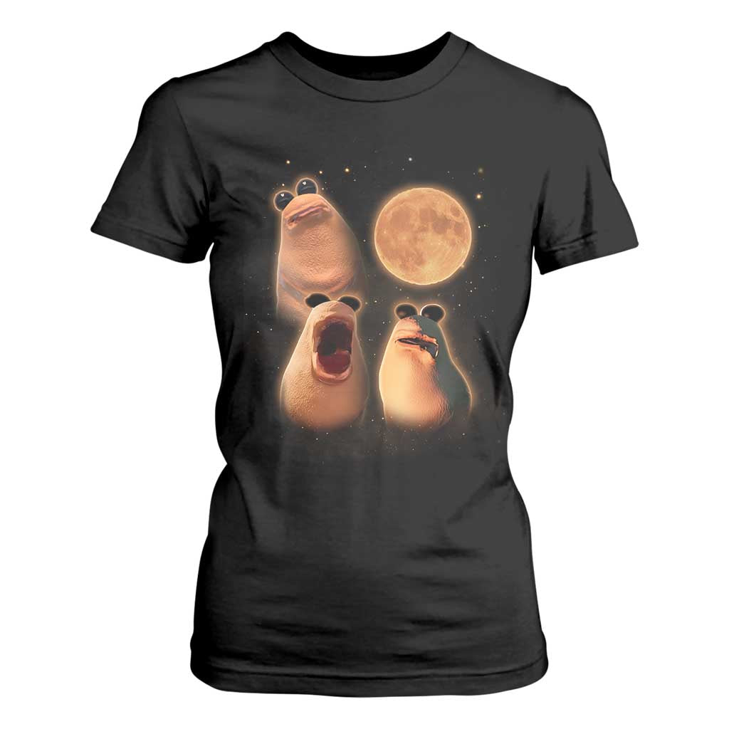 Marcus The Worm Meme T Shirt For Women Funny Howling At Moon TS14 Black Print Your Wear