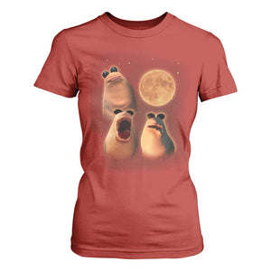 Marcus The Worm Meme T Shirt For Women Funny Howling At Moon TS14 Red Print Your Wear