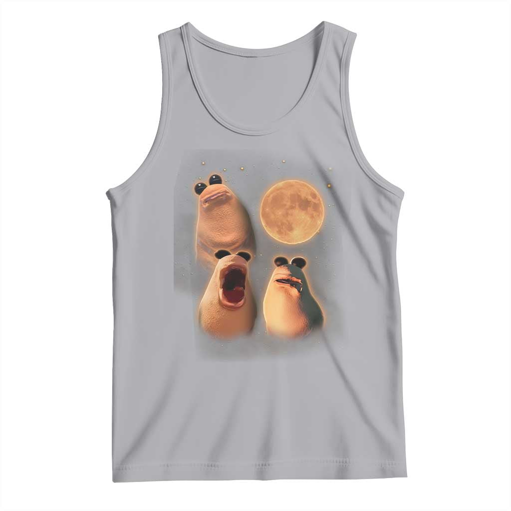 Marcus The Worm Meme Tank Top Funny Howling At Moon TS14 Athletic Heather Print Your Wear