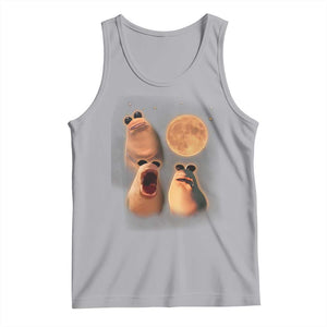 Marcus The Worm Meme Tank Top Funny Howling At Moon TS14 Athletic Heather Print Your Wear