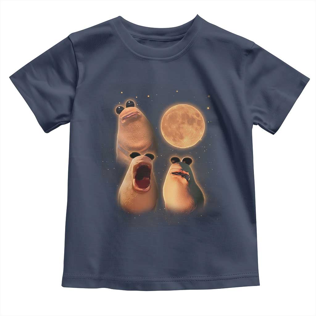 Marcus The Worm Meme Toddler T Shirt Funny Howling At Moon TS14 Navy Print Your Wear