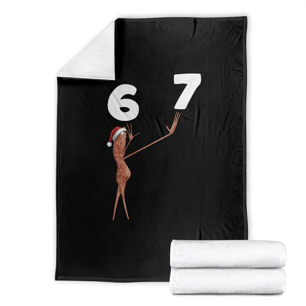 67 Six Seven Christmas Throw Blanket Marcus The Worm Meme - Print Your Wear