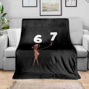 67 Six Seven Christmas Throw Blanket Marcus The Worm Meme - Print Your Wear