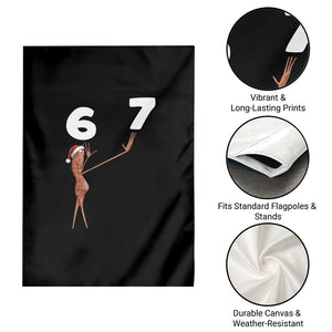 67 Six Seven Christmas Garden Flag Marcus The Worm Meme - Print Your Wear