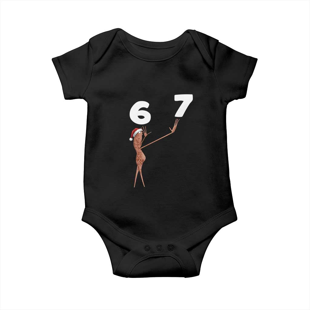 67 Six Seven Christmas Baby Onesie Marcus The Worm Meme TS14 Black Print Your Wear