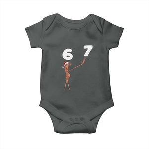 67 Six Seven Christmas Baby Onesie Marcus The Worm Meme TS14 Dark Heather Print Your Wear