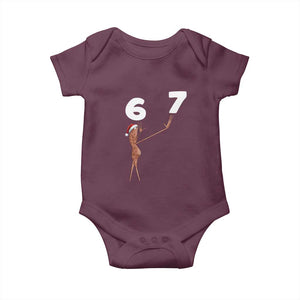 67 Six Seven Christmas Baby Onesie Marcus The Worm Meme TS14 Maroon Print Your Wear