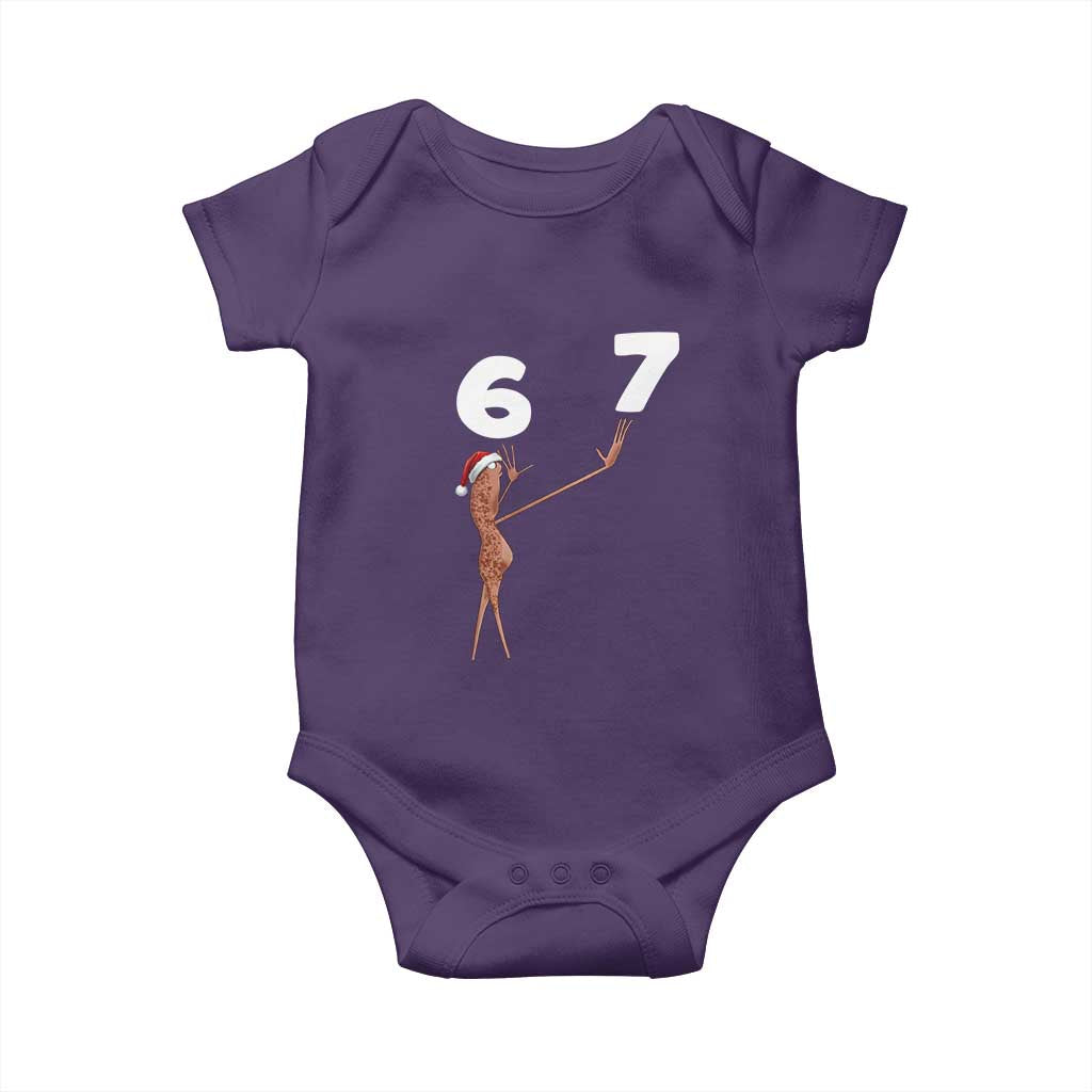 67 Six Seven Christmas Baby Onesie Marcus The Worm Meme TS14 Purple Print Your Wear