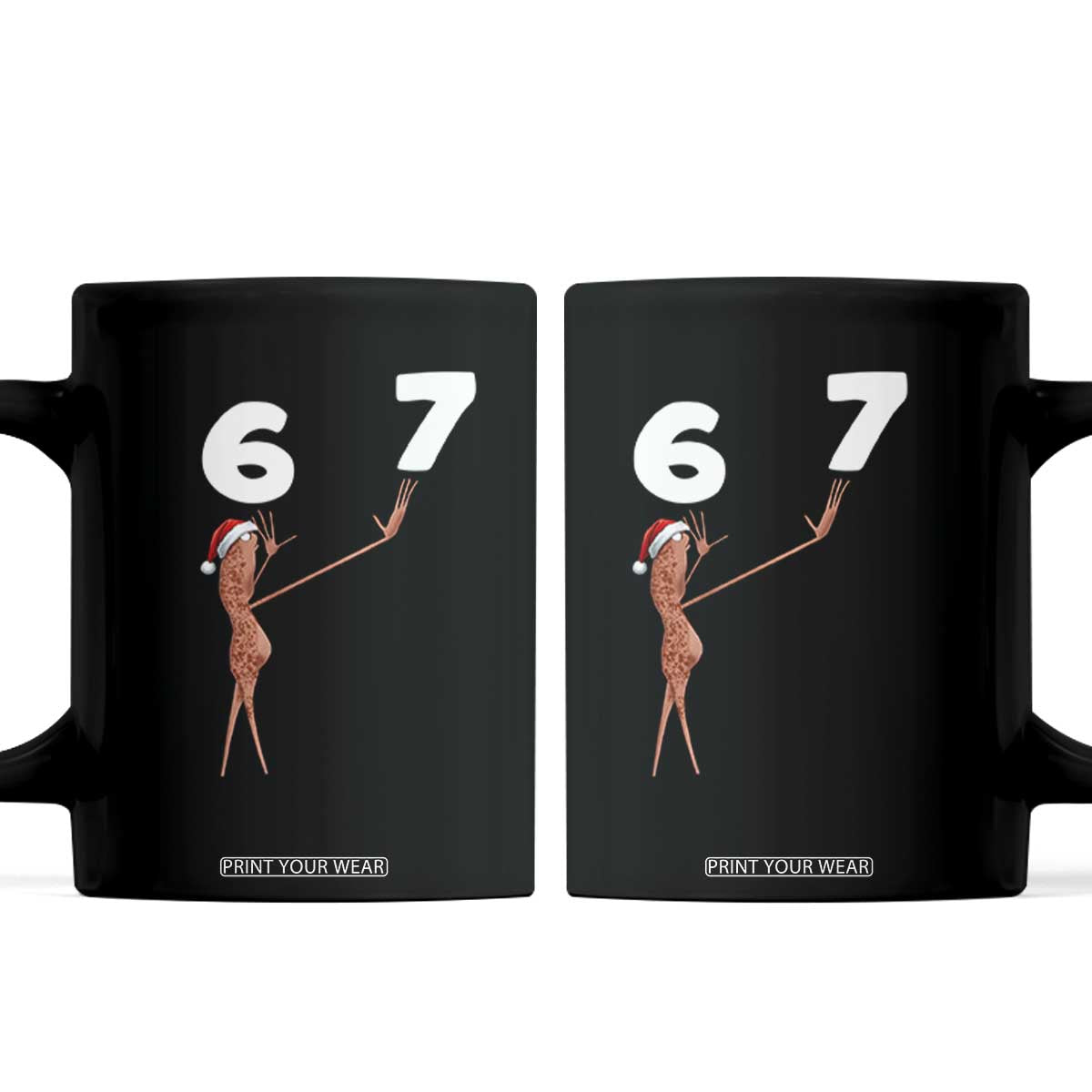 67 Six Seven Christmas Coffee Mug Marcus The Worm Meme TS14 Black Print Your Wear