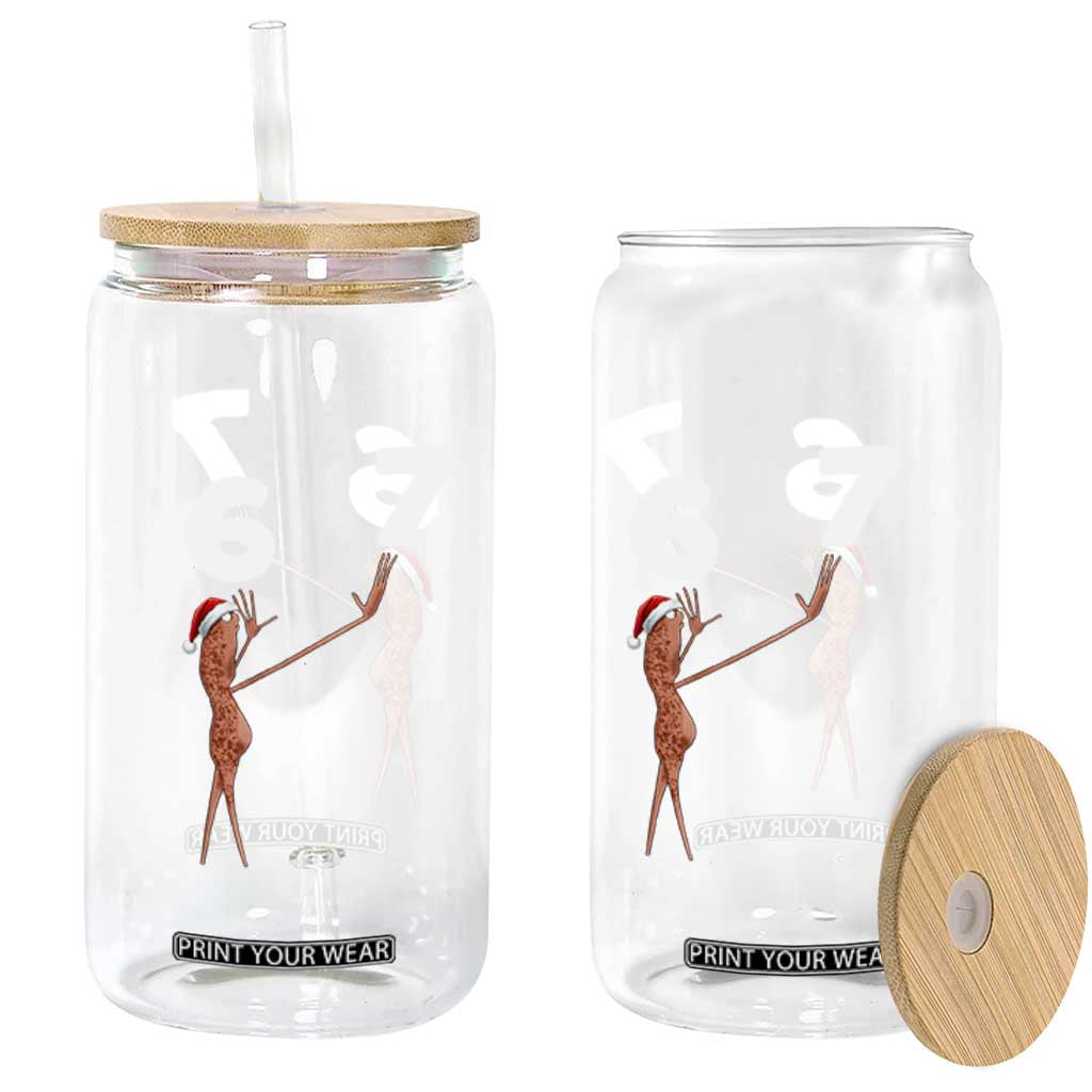 67 Six Seven Christmas Glass Can Marcus The Worm Meme TS14 Print Your Wear