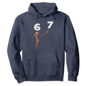 67 Six Seven Christmas Hoodie Marcus The Worm Meme TS14 Navy Print Your Wear