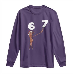 67 Six Seven Christmas Long Sleeve Shirt Marcus The Worm Meme TS14 Purple Print Your Wear
