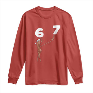 67 Six Seven Christmas Long Sleeve Shirt Marcus The Worm Meme TS14 Red Print Your Wear