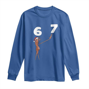 67 Six Seven Christmas Long Sleeve Shirt Marcus The Worm Meme TS14 Royal Blue Print Your Wear