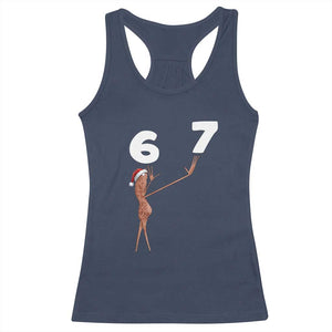 67 Six Seven Christmas Racerback Tank Top Marcus The Worm Meme TS14 Navy Print Your Wear