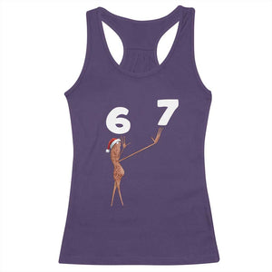 67 Six Seven Christmas Racerback Tank Top Marcus The Worm Meme TS14 Purple Print Your Wear