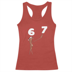 67 Six Seven Christmas Racerback Tank Top Marcus The Worm Meme TS14 Red Print Your Wear