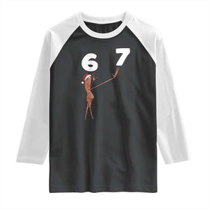 67 Six Seven Christmas Raglan Shirt Marcus The Worm Meme - Print Your Wear