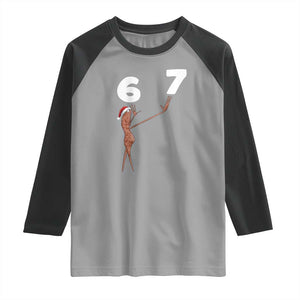67 Six Seven Christmas Raglan Shirt Marcus The Worm Meme TS14 Sport Gray Black Print Your Wear
