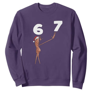 67 Six Seven Christmas Sweatshirt Marcus The Worm Meme TS14 Purple Print Your Wear