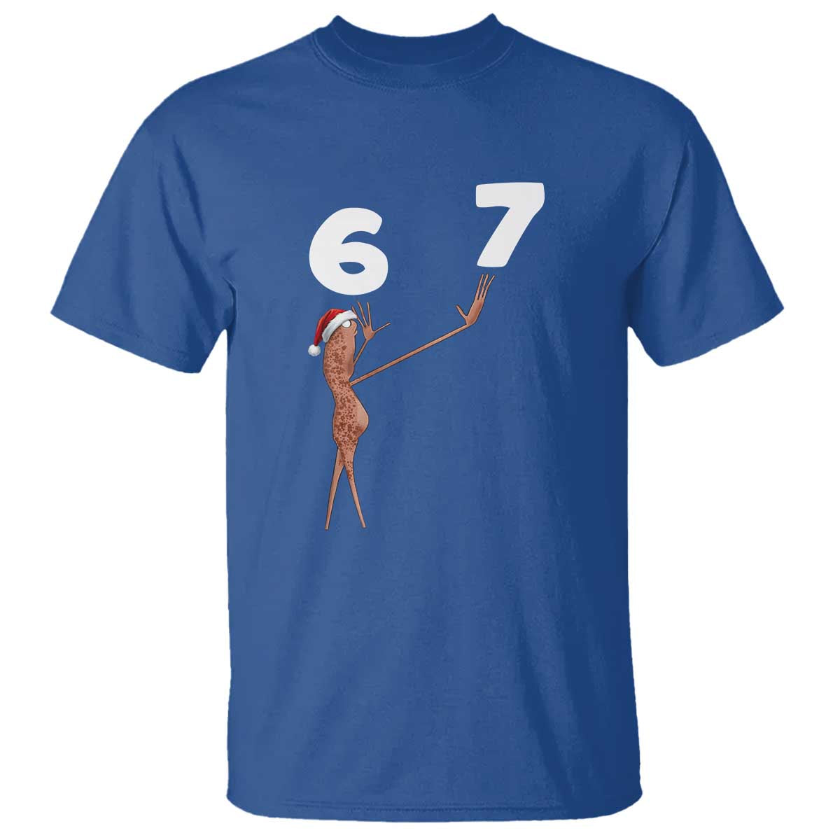 67 Six Seven Christmas T Shirt Marcus The Worm Meme TS14 Royal Blue Print Your Wear