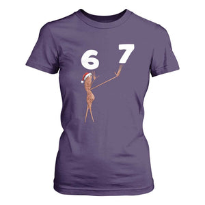 67 Six Seven Christmas T Shirt For Women Marcus The Worm Meme TS14 Purple Print Your Wear