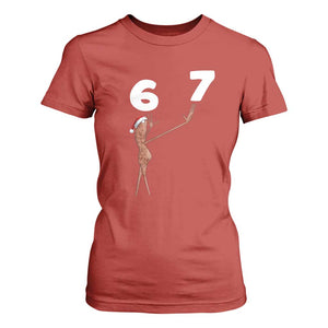 67 Six Seven Christmas T Shirt For Women Marcus The Worm Meme TS14 Red Print Your Wear