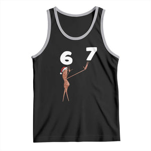 67 Six Seven Christmas Tank Top Marcus The Worm Meme TS14 Black Athletic Heather Print Your Wear