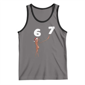 67 Six Seven Christmas Tank Top Marcus The Worm Meme TS14 Deep Heather Black Print Your Wear