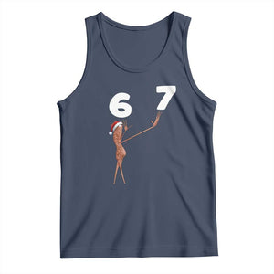 67 Six Seven Christmas Tank Top Marcus The Worm Meme TS14 Navy Print Your Wear