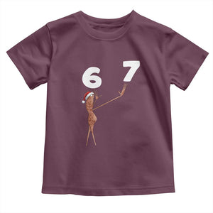67 Six Seven Christmas Toddler T Shirt Marcus The Worm Meme TS14 Maroon Print Your Wear