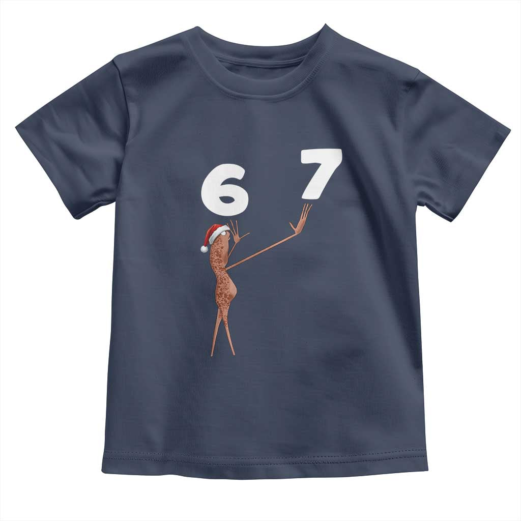 67 Six Seven Christmas Toddler T Shirt Marcus The Worm Meme TS14 Navy Print Your Wear