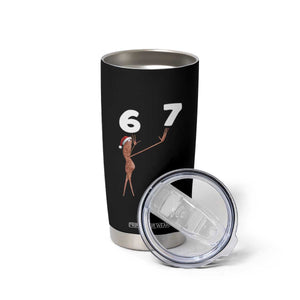67 Six Seven Christmas Tumbler Cup Marcus The Worm Meme - Print Your Wear