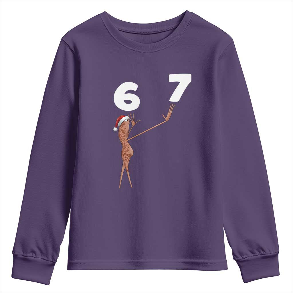 67 Six Seven Christmas Youth Sweatshirt Marcus The Worm Meme TS14 Purple Print Your Wear