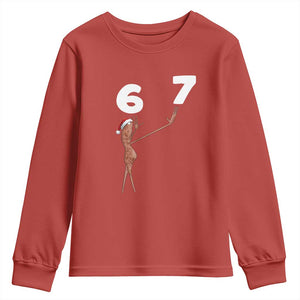67 Six Seven Christmas Youth Sweatshirt Marcus The Worm Meme TS14 Red Print Your Wear