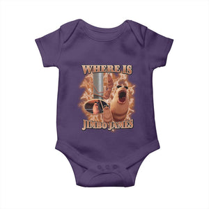 Marcus The Worm Meme Baby Onesie Where Is Jimbo James TS14 Purple Print Your Wear