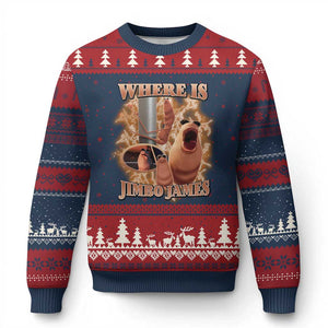 Marcus The Worm Meme Ugly Christmas Sweater Where Is Jimbo James TS14 Navy Red Print Your Wear