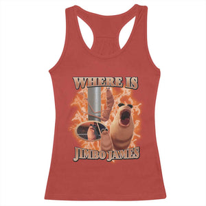 Marcus The Worm Meme Racerback Tank Top Where Is Jimbo James TS14 Red Print Your Wear