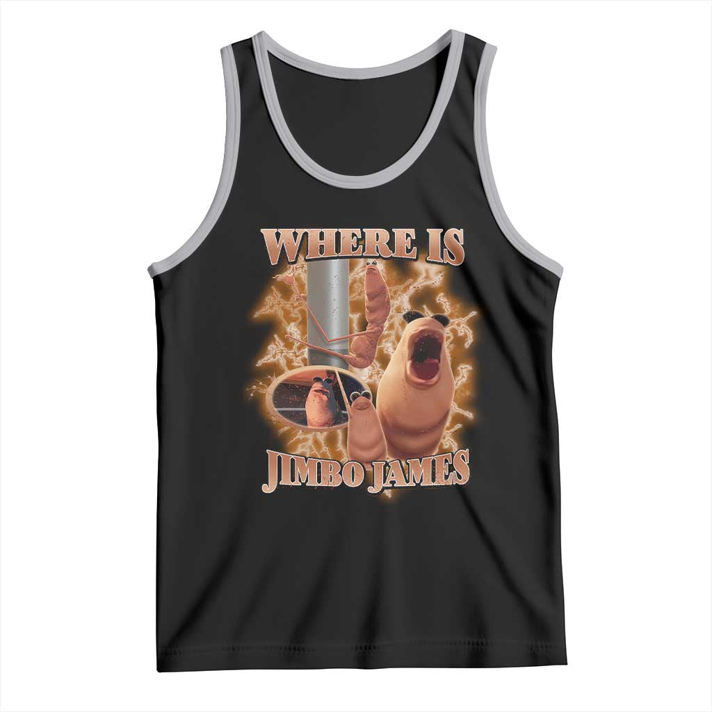 Marcus The Worm Meme Tank Top Where Is Jimbo James TS14 Black Athletic Heather Print Your Wear