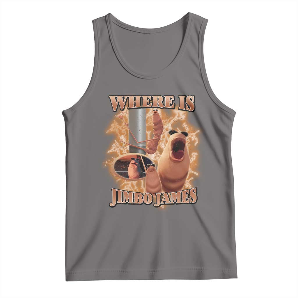 Marcus The Worm Meme Tank Top Where Is Jimbo James TS14 Deep Heather Print Your Wear