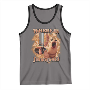 Marcus The Worm Meme Tank Top Where Is Jimbo James TS14 Deep Heather Black Print Your Wear