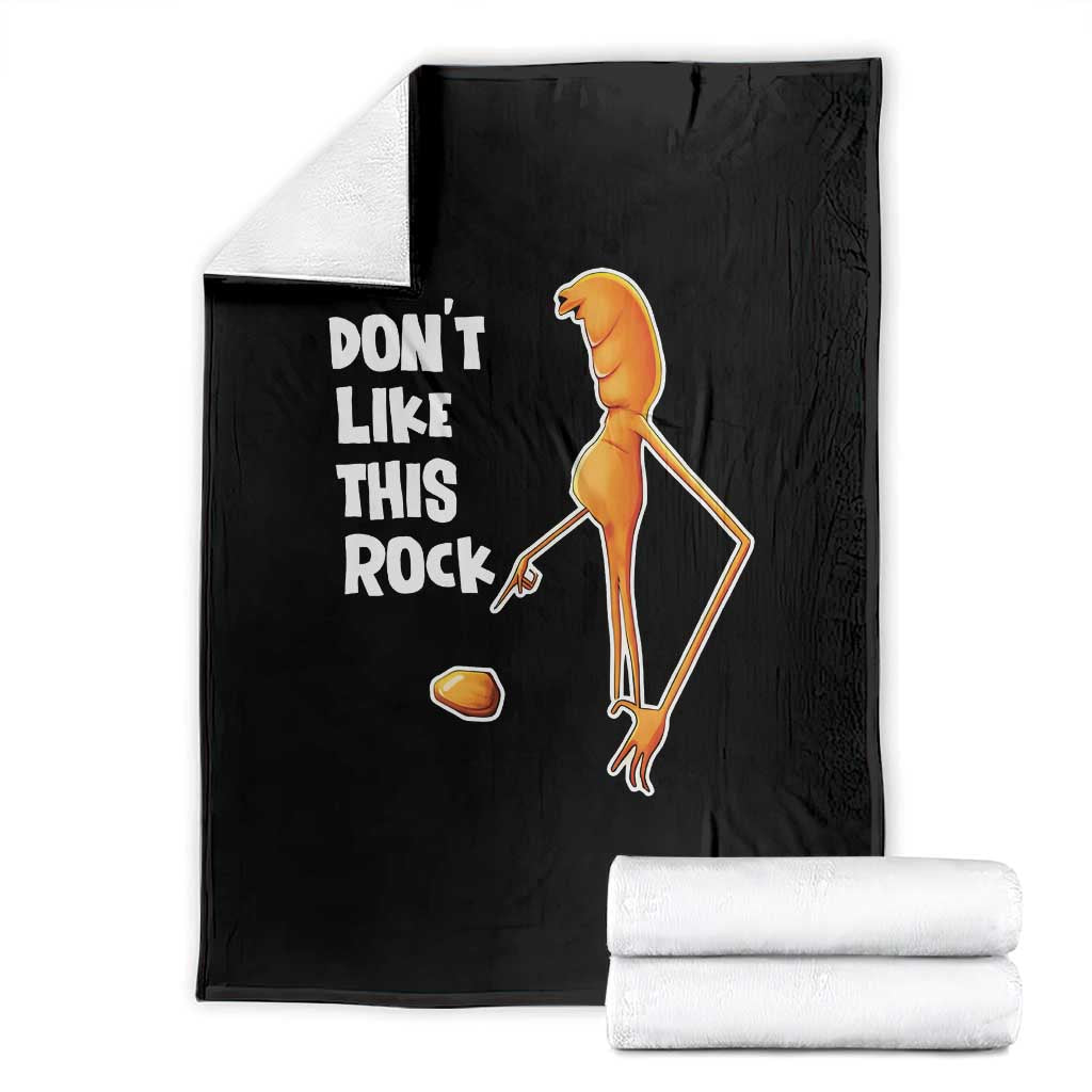 Marcus The Worm Meme Throw Blanket Do Not Like This Rock TS14 Black Print Your Wear