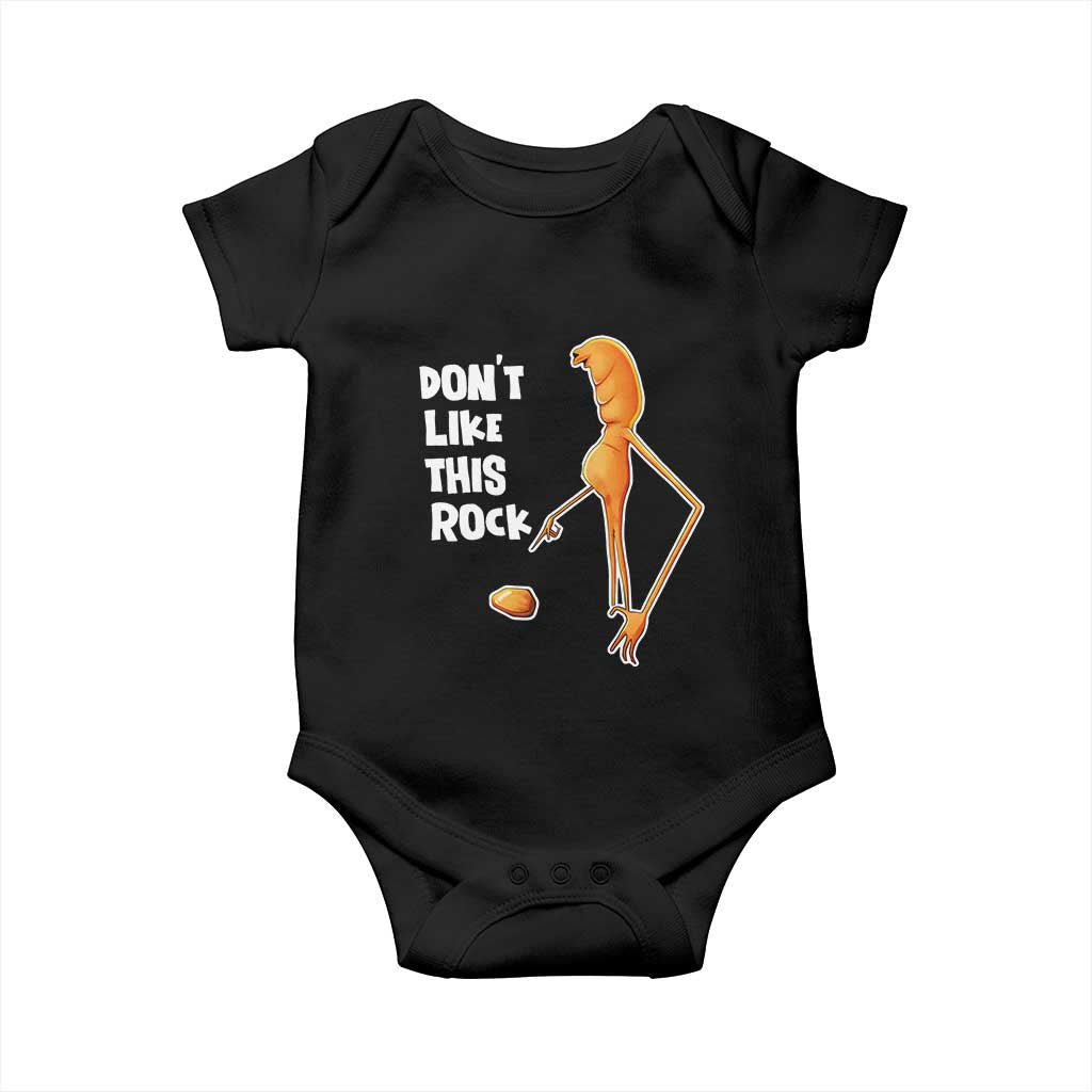 Marcus The Worm Meme Baby Onesie Do Not Like This Rock TS14 Black Print Your Wear