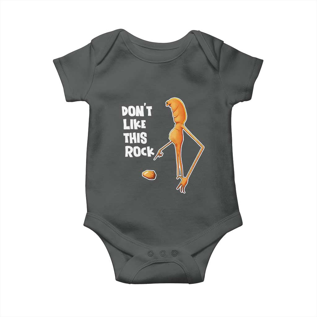 Marcus The Worm Meme Baby Onesie Do Not Like This Rock TS14 Dark Heather Print Your Wear
