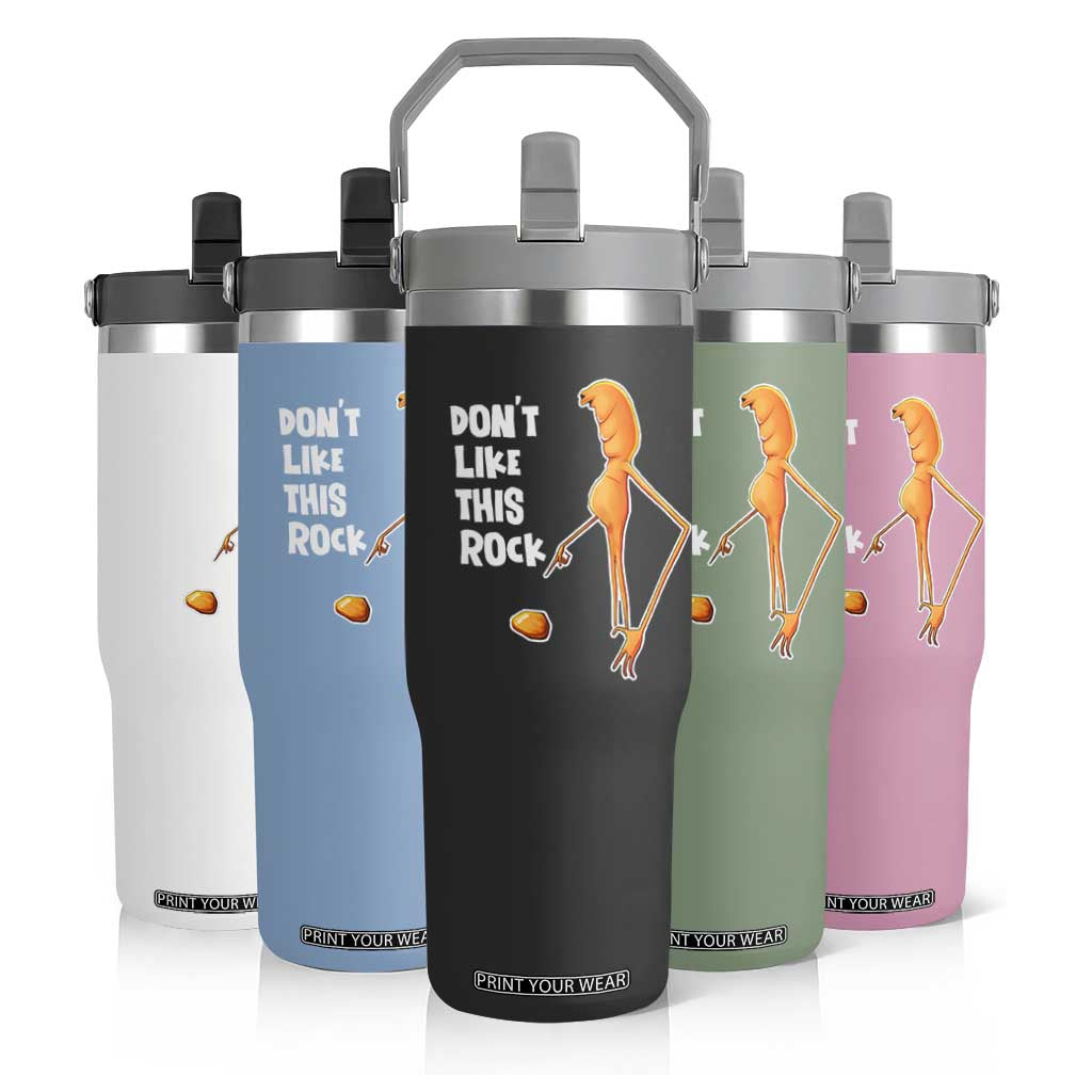 Marcus The Worm Meme Flip Straw Tumbler Do Not Like This Rock TS14 Print Your Wear